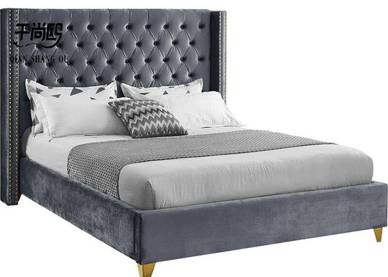 Luxury platform king low upholstered headboard size storage bed