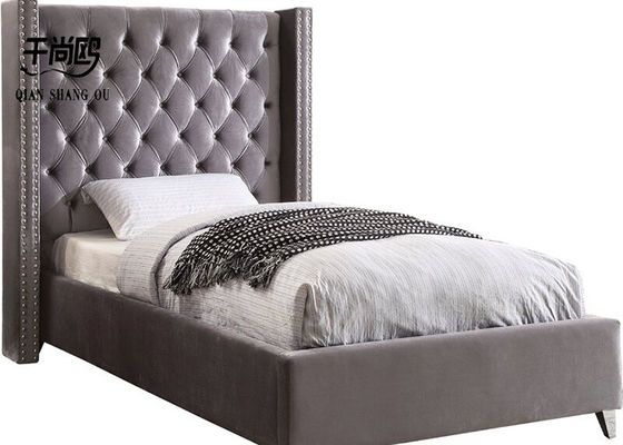Luxury platform king low upholstered headboard size storage bed